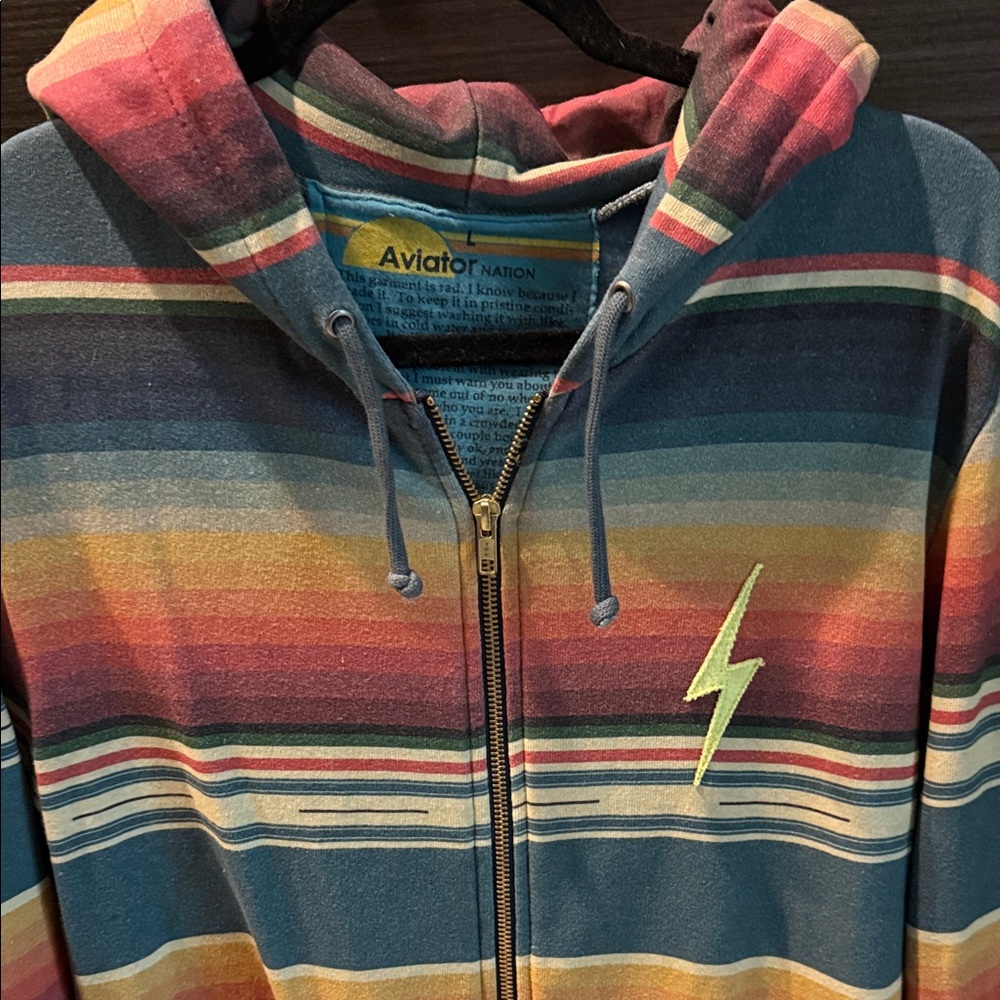 Aviator Nation Tulum HandDyed Hoodie sz L - Picture 3 of 6